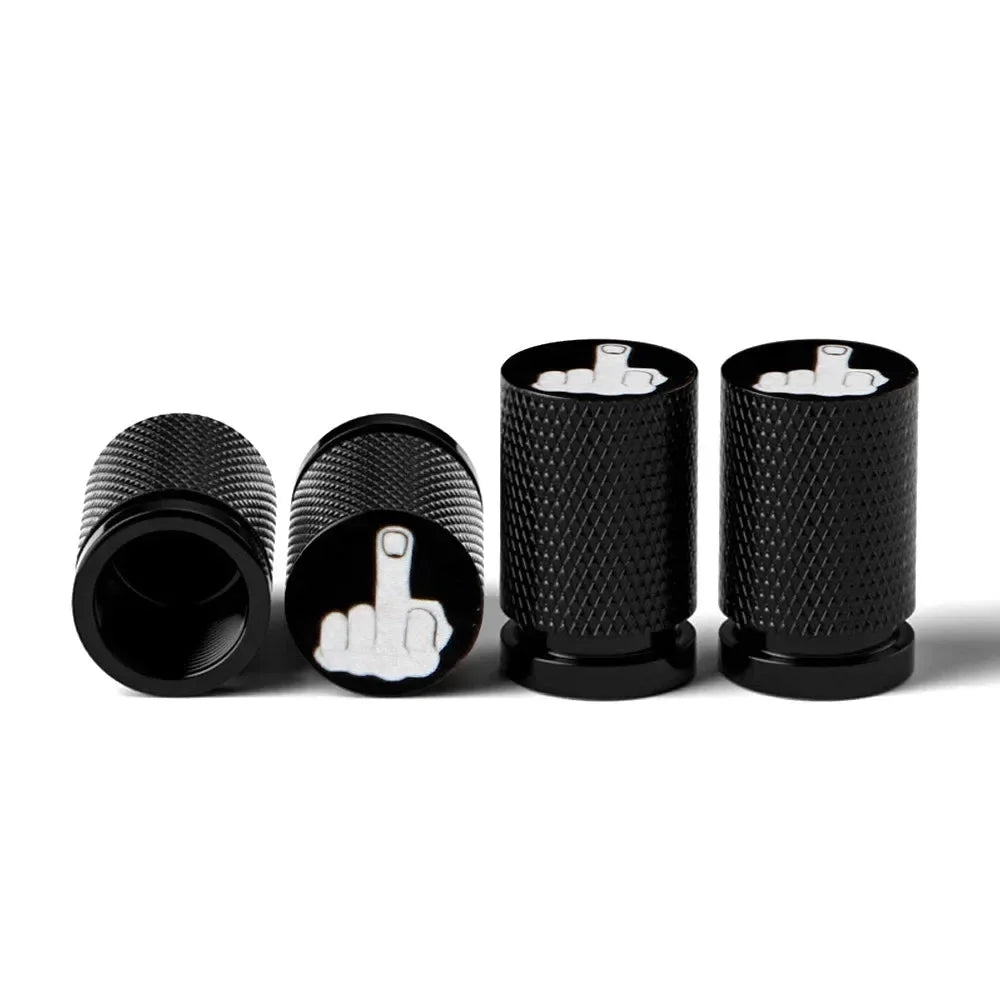Middle Finger Valve Caps | Unique & Durable for Electric Bike Tyres - Cooly Bikes