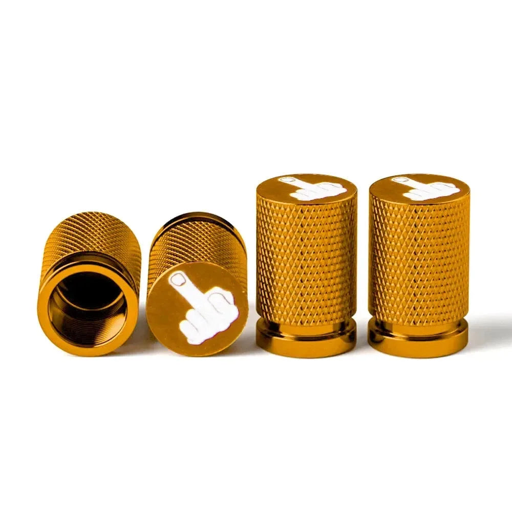 Middle Finger Valve Caps | Unique & Durable for Electric Bike Tyres - Cooly Bikes