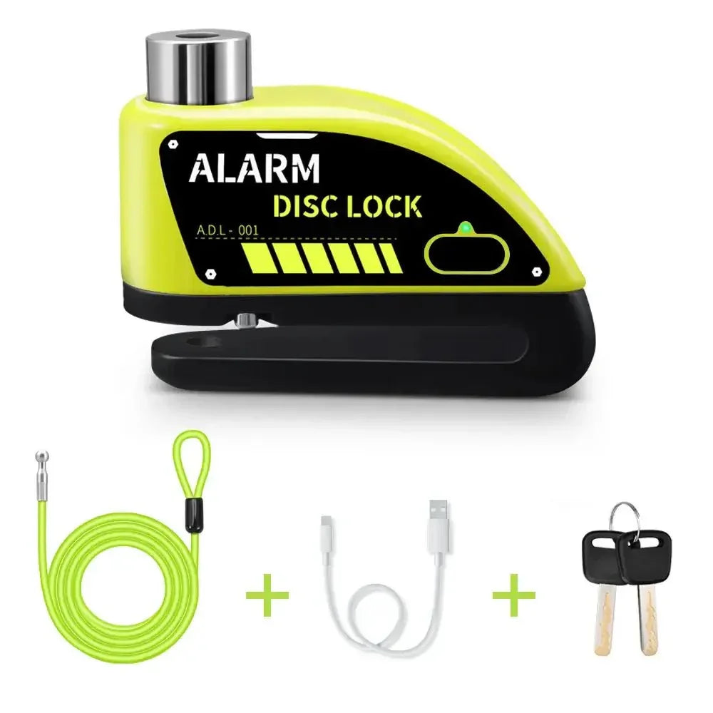 Alarm Disc Brake Lock | Waterproof, Keyless, High-Decibel Security - Cooly Bikes