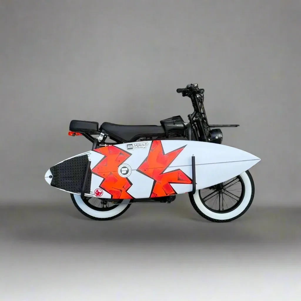 Aluminium Surfboard Rack for Electric Bikes | Durable & Easy-to-Install - Cooly Bikes