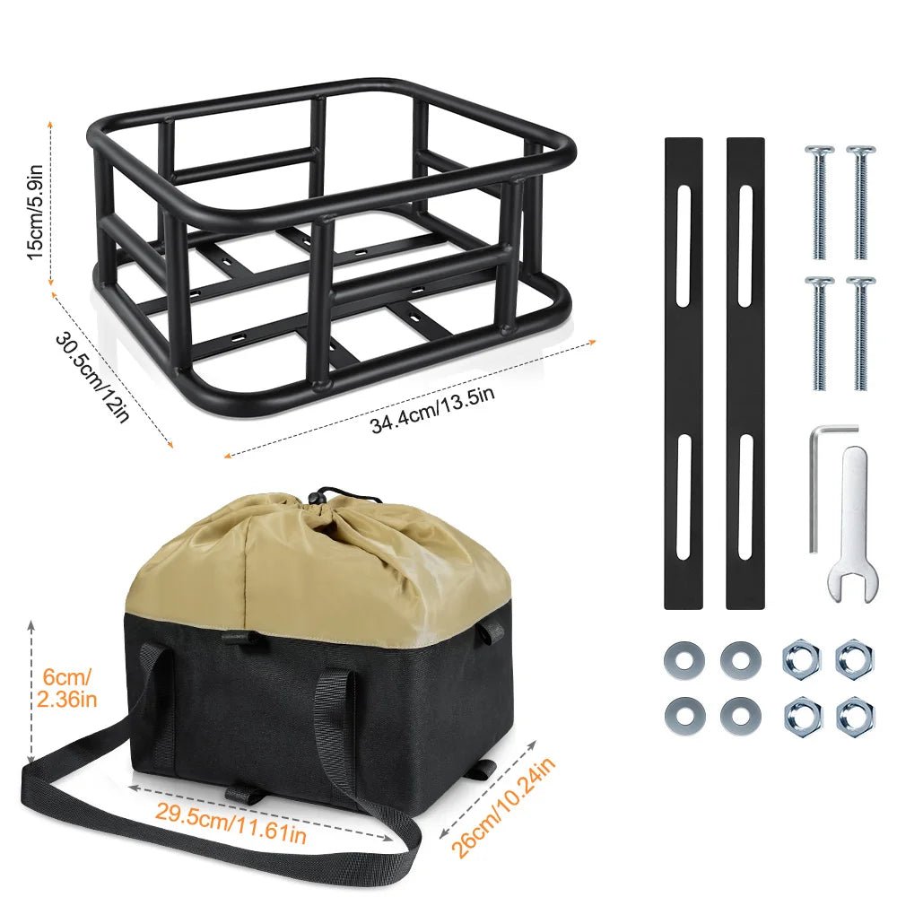 E - Bike Cooly Cargo Pro - Premium E - Bike Front/Rear Rack Basket - Cooly Bikes