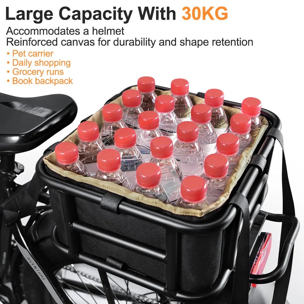 E - Bike Cooly Cargo Pro - Premium E - Bike Front/Rear Rack Basket - Cooly Bikes