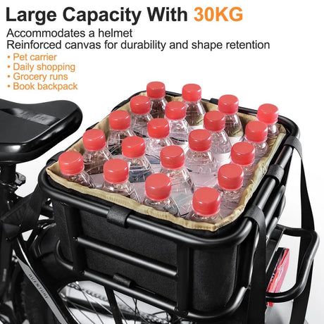 E - Bike Cooly Cargo Pro - Premium E - Bike Front/Rear Rack Basket - Cooly Bikes