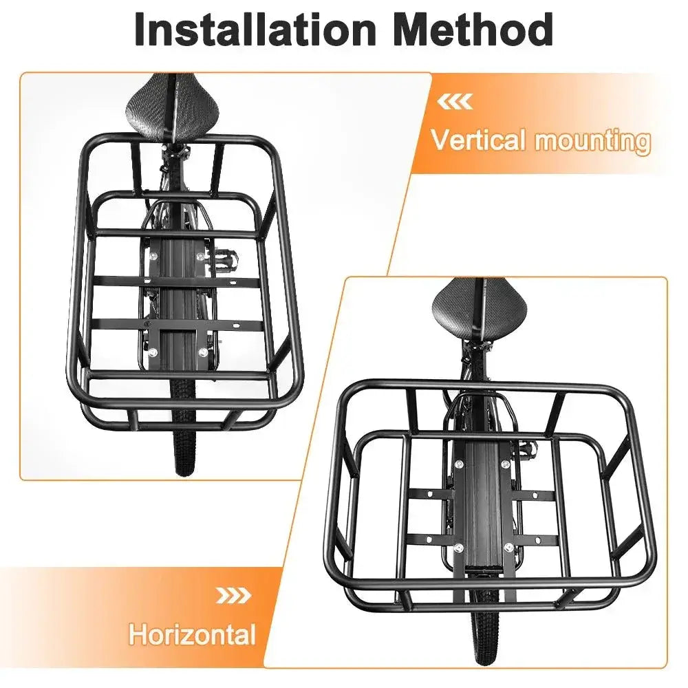 E-Bike Cooly Cargo Pro - Premium E-Bike Front/Rear Rack Basket - Cooly Bikes