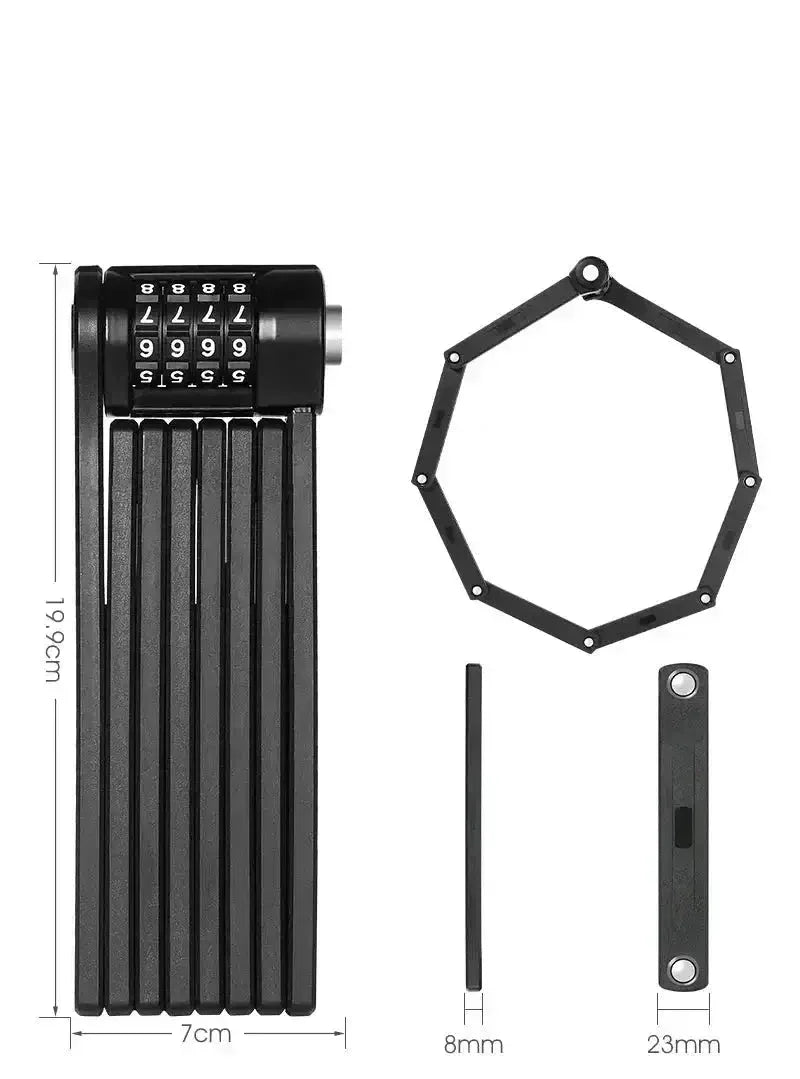 Folding Lock | Heavy-Duty Anti-Theft for E-Bikes - Cooly Bikes