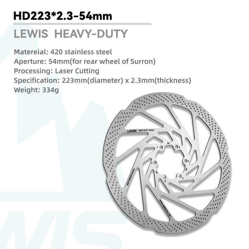 Lewis Heavy Duty Electric Dirt Bike Brake Rotor – 2.3/3mm Thick - Cooly Bikes