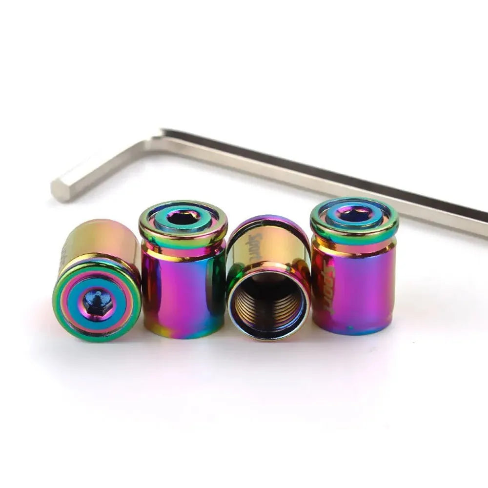 Oil Slick Tyre Valve Caps | Stylish & Durable for Electric Bikes - Cooly Bikes