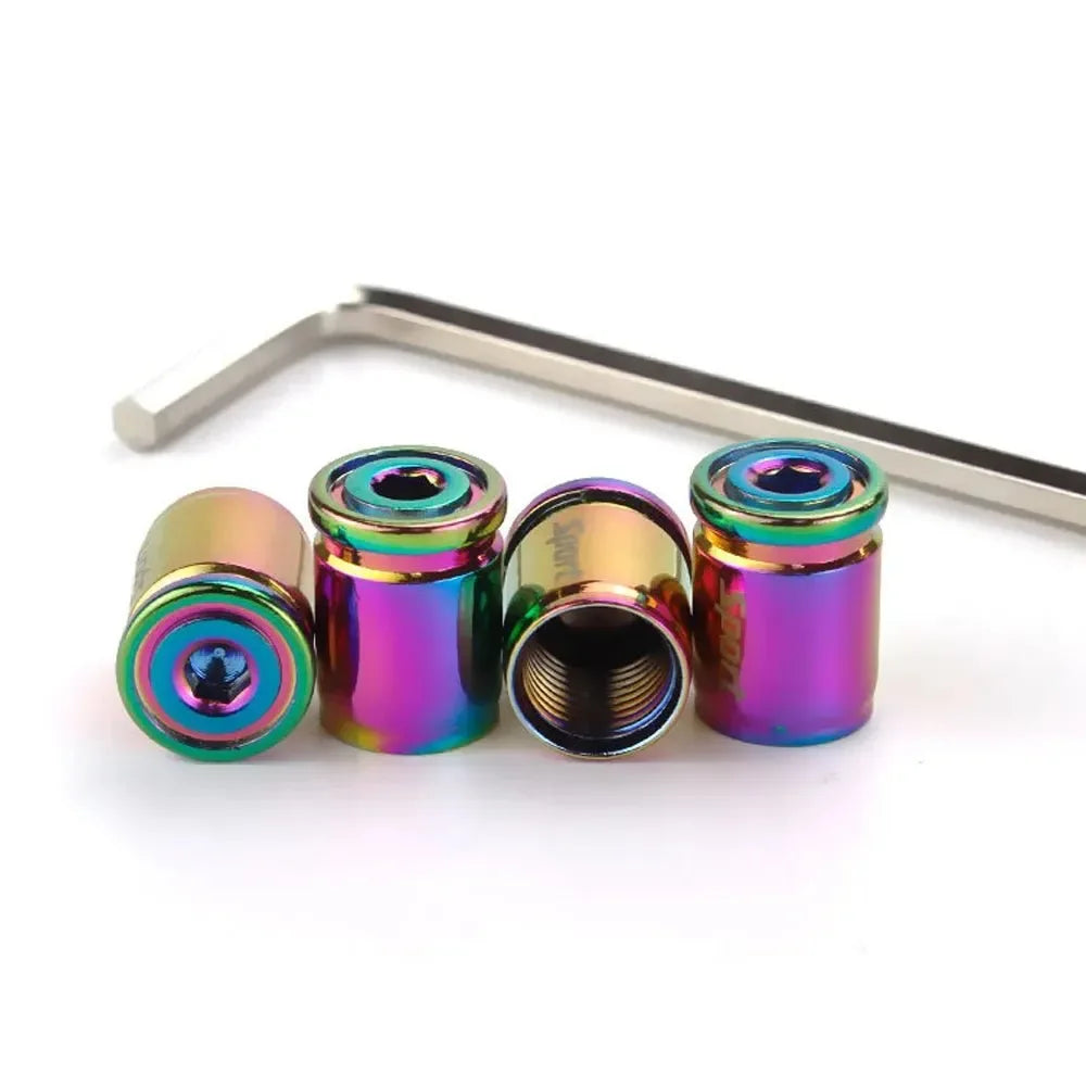Oil Slick Tyre Valve Caps | Stylish & Durable for Electric Bikes - Cooly Bikes