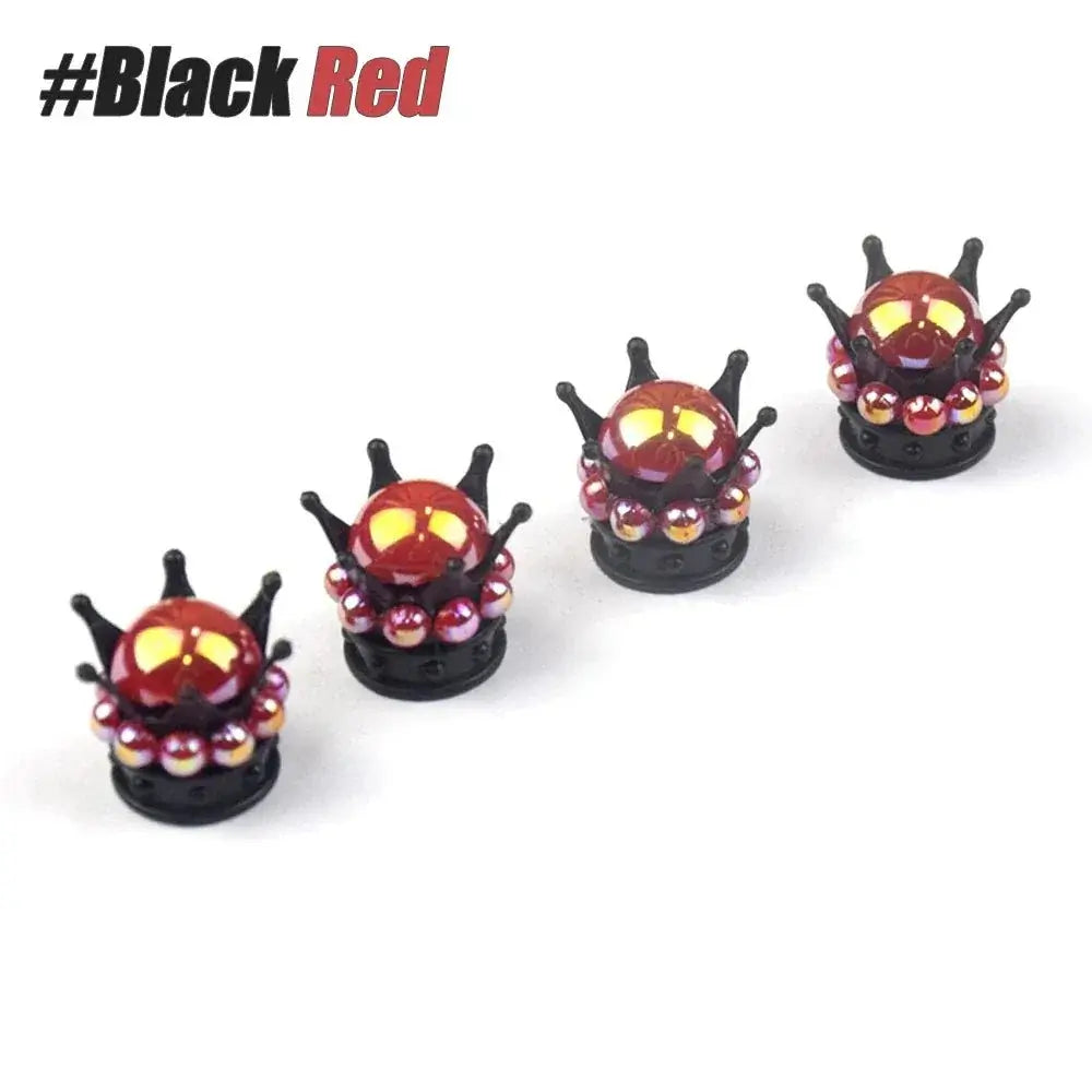 Regal Crown Tyre Valve Caps | Stylish & Durable for Any Bike - Cooly Bikes