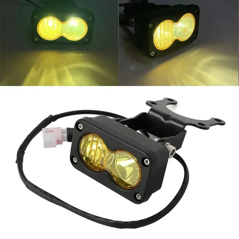 Yellow Spot Flood LED Pod Combo Kit - Plug & Play - Cooly Bikes