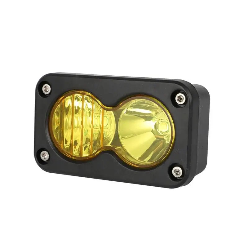 Yellow Spot Flood LED Pod Combo Kit - Plug & Play - Cooly Bikes