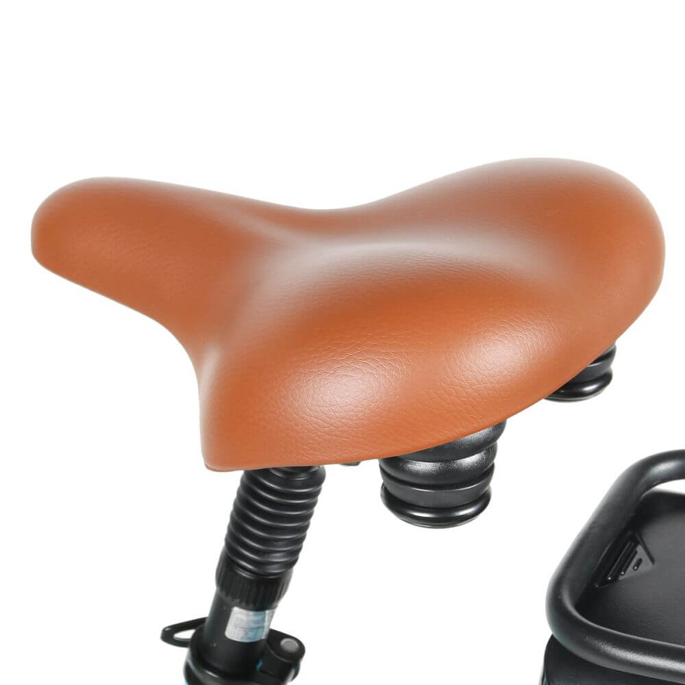 Brown electric bike seat from Cooly Bikes for ebike_electric bike_Gold Coast_Australia