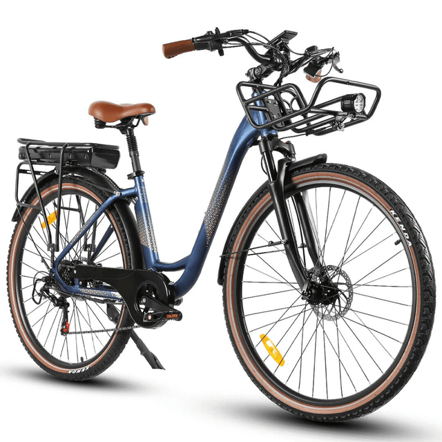 Cooly_Bikes_Cooly_Classic_Blue_Front_Side_View_electric bike_Gold Coast_Australia