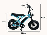 Cooly Grom kids bike size guide – made for 150 cm to 170 cm height riders with a comfy 76 cm seat height.