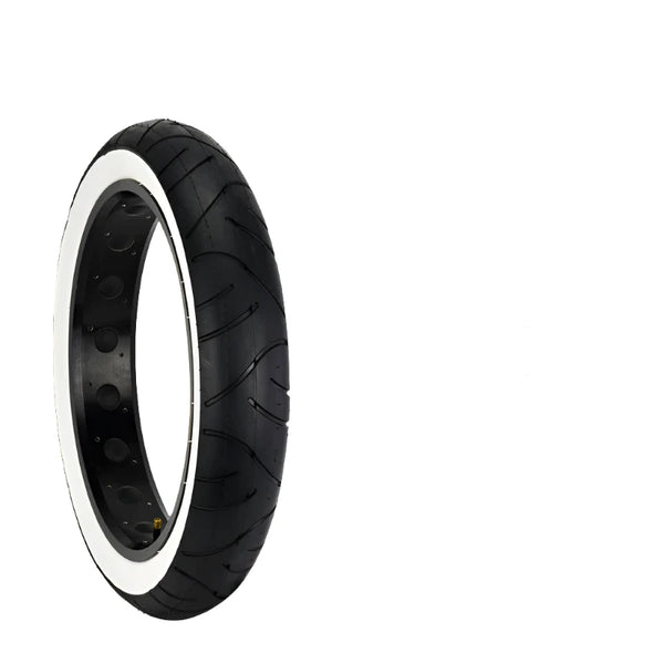 White Wall Road Tyre | Durable & Stylish for Electric Bikes