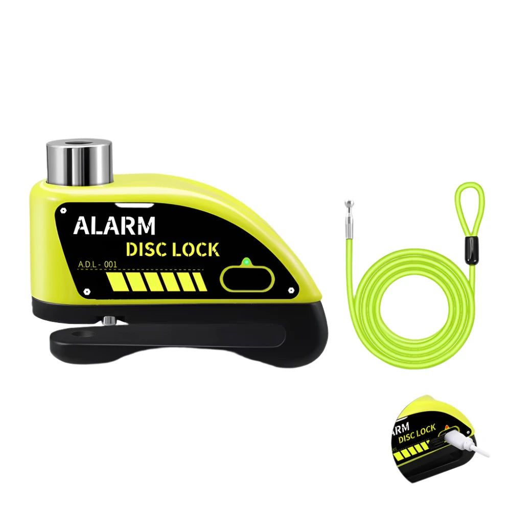 Alarm Disc Brake Lock | Waterproof, Keyless, High-Decibel Security