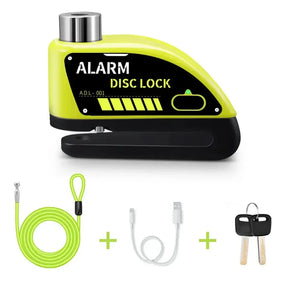 Alarm Disc Brake Lock | Waterproof, Keyless, High-Decibel Security - Cooly Bikes