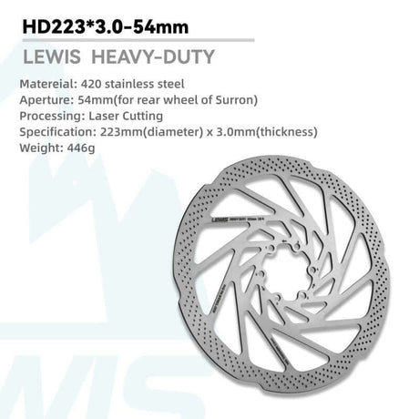 Lewis Heavy Duty Electric Dirt Bike Brake Rotor – 2.3/3mm Thick - Cooly Bikes