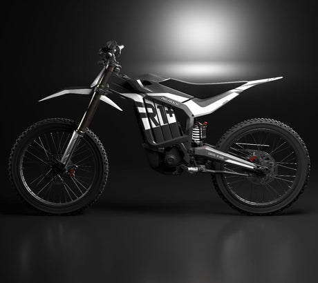 Rerode R1 black side on Off road ebike Electric Dirt Bike cooly bikes australia