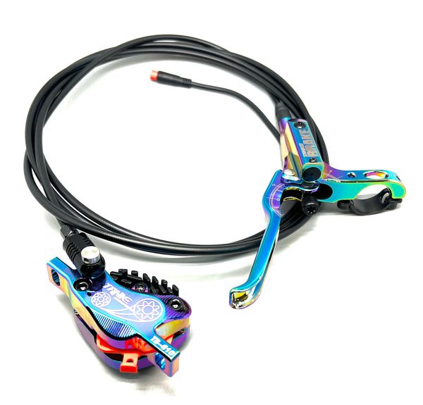 Oil Slick Hydraulic Brakes | Four-Piston Power & Sleek Design